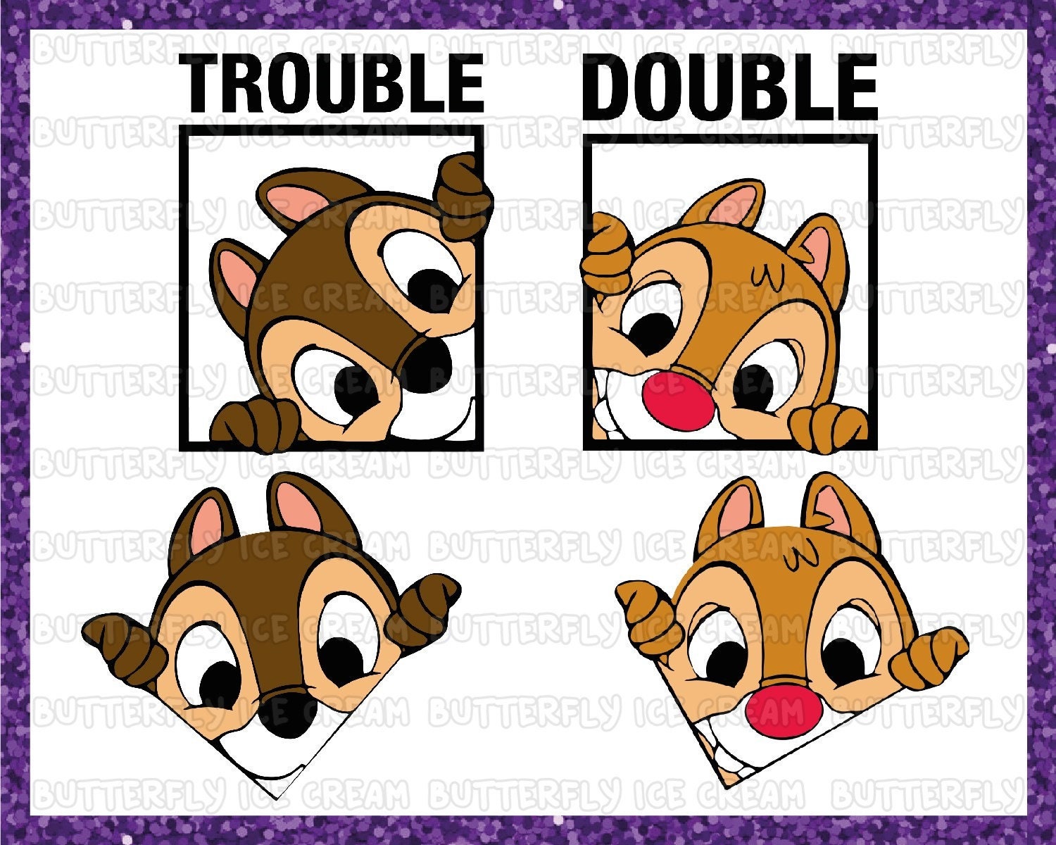 Chip and dale trouble svg chip and dale svg Disney svg Disney Png Dale svg Cricut Cuties Dale Svg Chip svg Quotes File Silhouette
