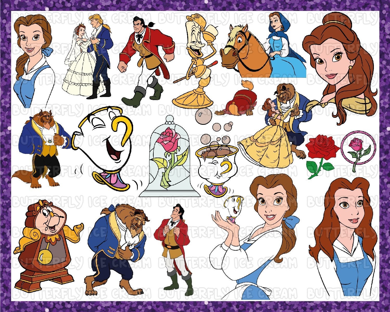 美女と野獣 svg、ベル svg、美獣 svg、美女 svg、野獣 svg、美女