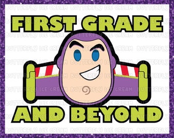 first grade svg, back to school svg, 1st grade svg, school svg, first day of school, buzz svg, hello first grade, first grade