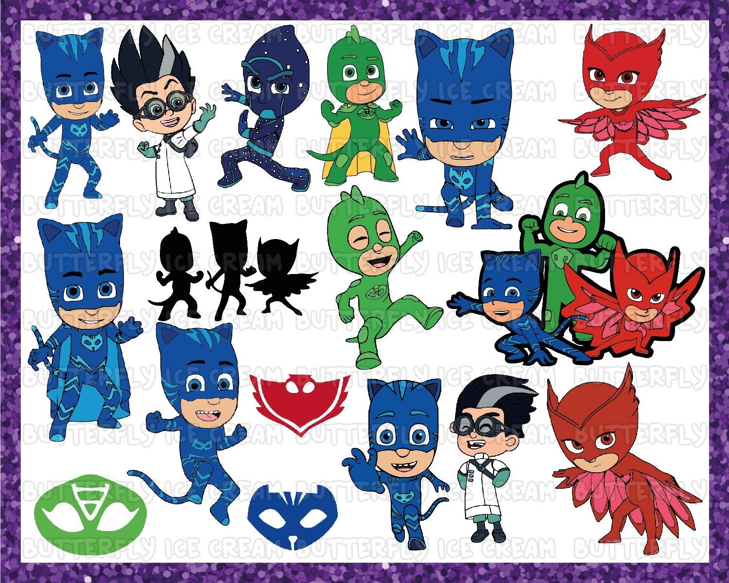Download Pj Masks Svg Pj Masks Birthday Pj Masks Clipart Pj Masks Etsy