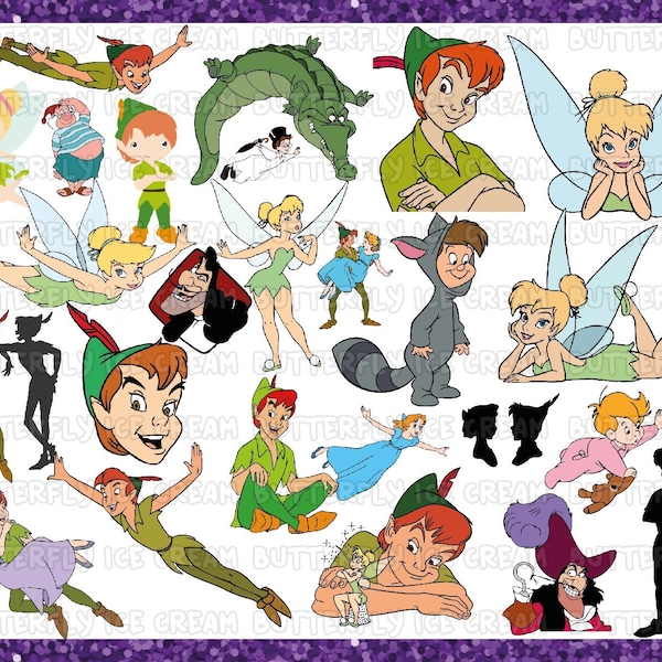 peter pan svg, tinkerbell svg, peter pan, peter pan silhouette, peter pan clipart, neverland svg, disneyland svg, peter pan cuttable