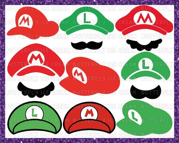 Mario svg, Mario Hat svg, Luigi cappello svg, luigi svg, Mario e luigi  cappelli svg, Mario faccia, Luigi testa tagliare file, Mario bros svg -   Italia
