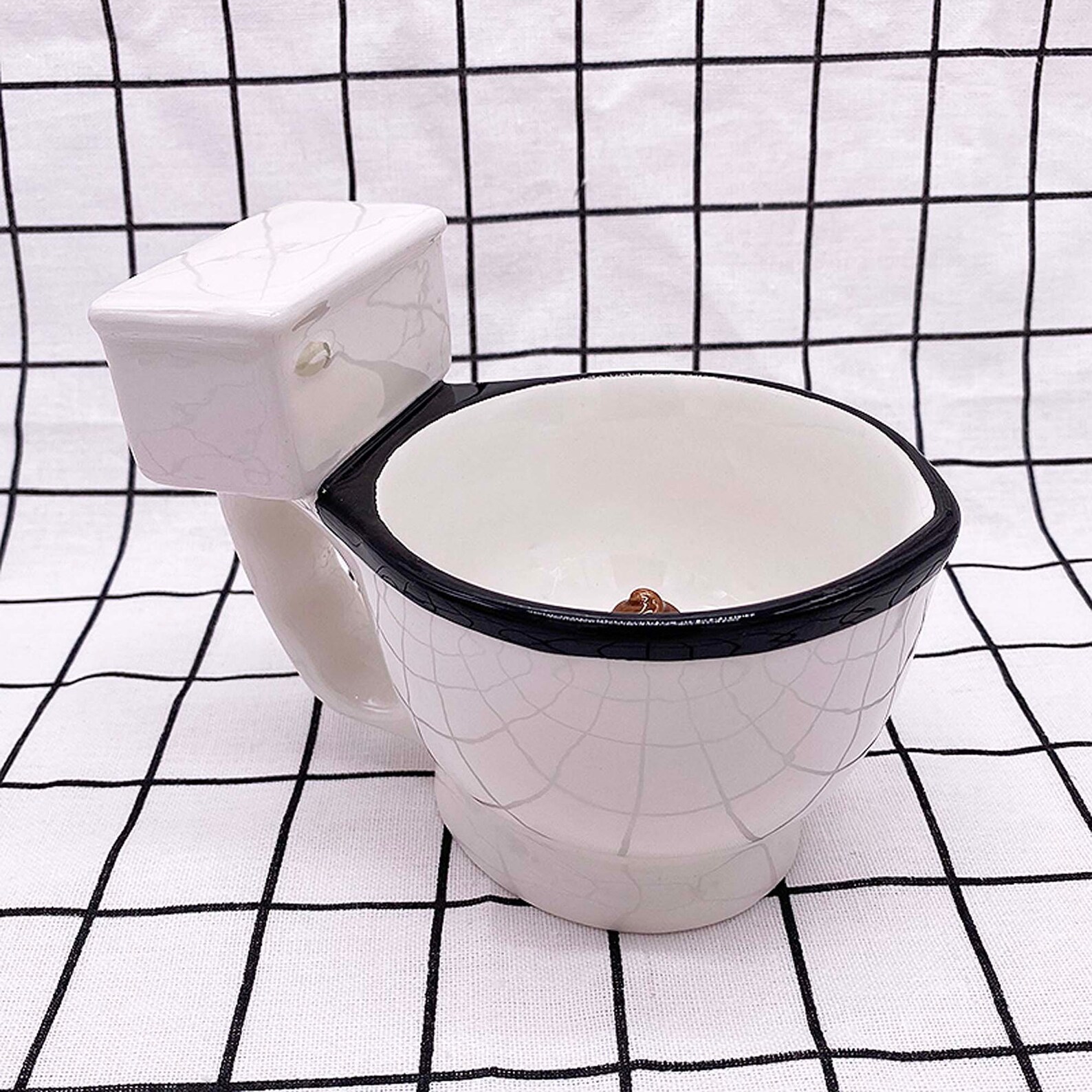 Spoof Toilet Cup Tricky Cup White Ceramic Cup Fun Toilet Etsy