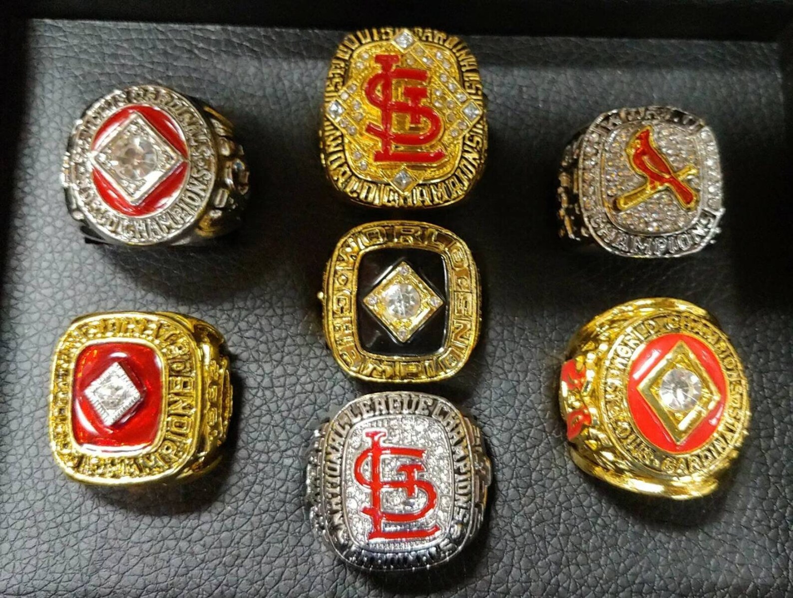 St Louis Cardinals World Series 7 Ring Set With Display Box. Etsy