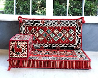 Floor Seating Set Sofa, Sectional sofa, Floor Cushion Daybed, Arabic Sofa, Kilim Cushion, Floor Couch, Reading Nook