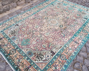 Persian Rug - Vintage Large Rug- Handmade 2x3 Rug - Persian Rug, 293 x 200 cm - 9.6 x 6.6 Feet