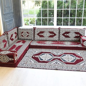 Arabic Style Floor Sofa, Sectional sofa, Floor Cushion Daybed, Arabic Sofa, Unique Cushion, Kilim Cushion, Floor Couch,