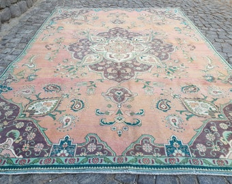 Türkischer Teppich vintage teppich 326 x 231 cm persischer Teppich , Kelimteppich , Kelimteppich , Vintageteppich