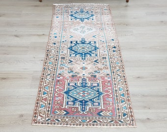 Türkischer Teppich, Vintage Teppich, Läufer, Teppich, Kelim Teppich, Oushak Teppich gedämpfter Teppich 162 x 67 cm F1491 5,3 x 2,1 Fuß