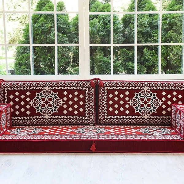 Traditional Arabic Floor Sofa, Sectional sofa, Floor Cushion Daybed, Arabic Sofa, Unique Cushion, Kilim Cushion, Floor Couch, Reading Nook