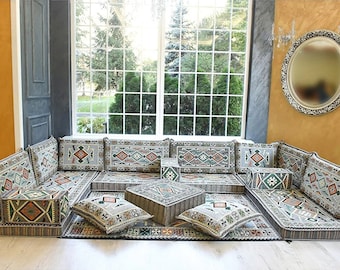 Floor Sofa, Sectional sofa, Floor Cushion Daybed, Arabic Sofa, Unique Cushion, Kilim Cushion, Floor Couch, Reading Nook