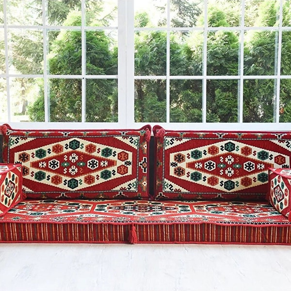 Versatile Arabic Floor Sofa, Sectional sofa, Floor Cushion Daybed, Arabic Sofa, Unique Cushion, Kilim Cushion, Floor Couch, Reading Nook