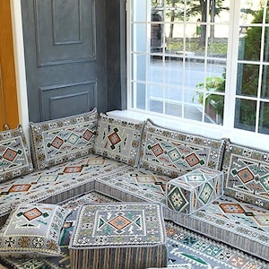 Boden Sitzkissen Sofa, Bankkissen, Fenster Sitzkissen, Bodenkissen Couch, Lounge Kissen, Christbaumschmuck Leseecke, Bild 5