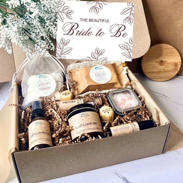 Bride To Be Candle Gift Set Engagement Gift Box Nontoxic Spa Gift Set Beeswax Candle Gift Box Bridal Shower Gift Bride Box