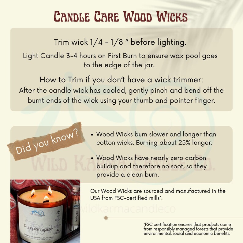 Crackling Wood Wick Candle Gift for New Home