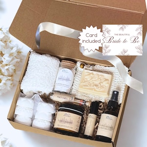Spa Day Package for Bride-To-Be Pamper Day Natural Spa Gift Basket for Stress Relief Engagement Present for Friends Bridal Shower Presents