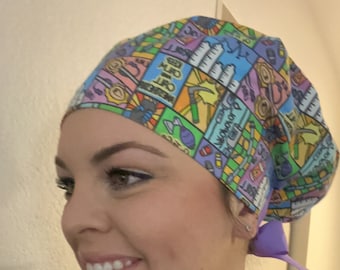 Anesthesia Scrub Cap, Scrub Hat, OR, Surgery, Surgeon, Medical Student Gift, Doctor, Colorful scrub hat, CRNA, Anesthesiologist, Anesthetist