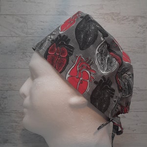 Anatomical Heart Scrub Cap, Scrub Hat, Surgical Scrub Hat, CRNA gift, QUICK SHIP, Cardiologist, Cardiologist nurse, Cardiology