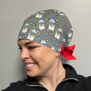Propofol Christmas Lights Scrub Cap, Scrub Hat, Surgical Scrub Hat, CRNA, OR,  anesthesia, anesthetist, nurse anesthesia, surgical cap