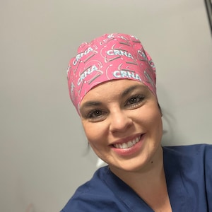 CRNA Scrub Cap, Certified Registered Nurse Scrub Hat, Surgical Scrub Hat, Anesthesia, Nurse Anesthesia, Anesthetist, Anesthesiologist