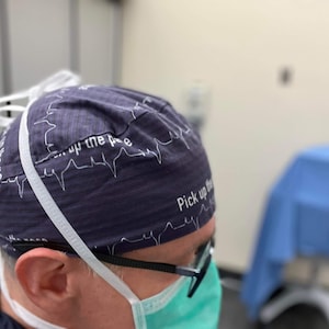 Pick up the Pace Scrub Cap, Scrub Hat, Surgical Scrub Hat, CRNA gift, QUICK SHIP, Cardiologist, Cardiologist nurse, Cardiology