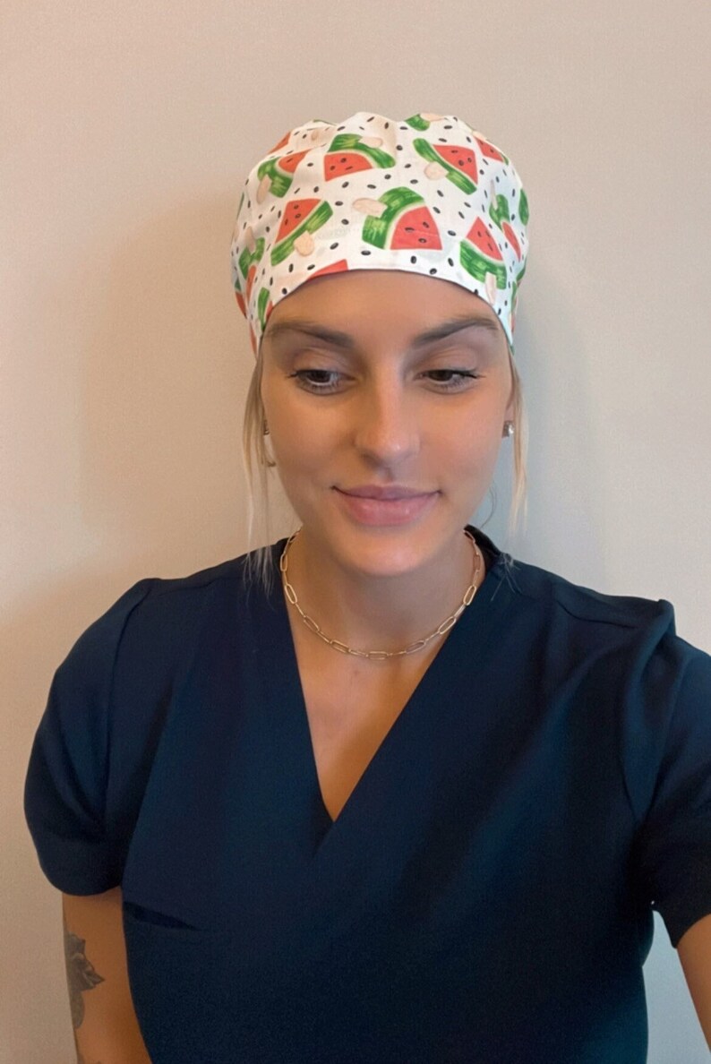 Watermelon Scrub Cap CRNA Operating Room Summer Etsy
