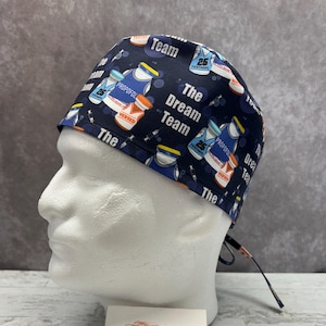 The Dream Team, Propofol, Versed, Fentanyl Scrub Cap: Anesthesia Humor Surgical Hat