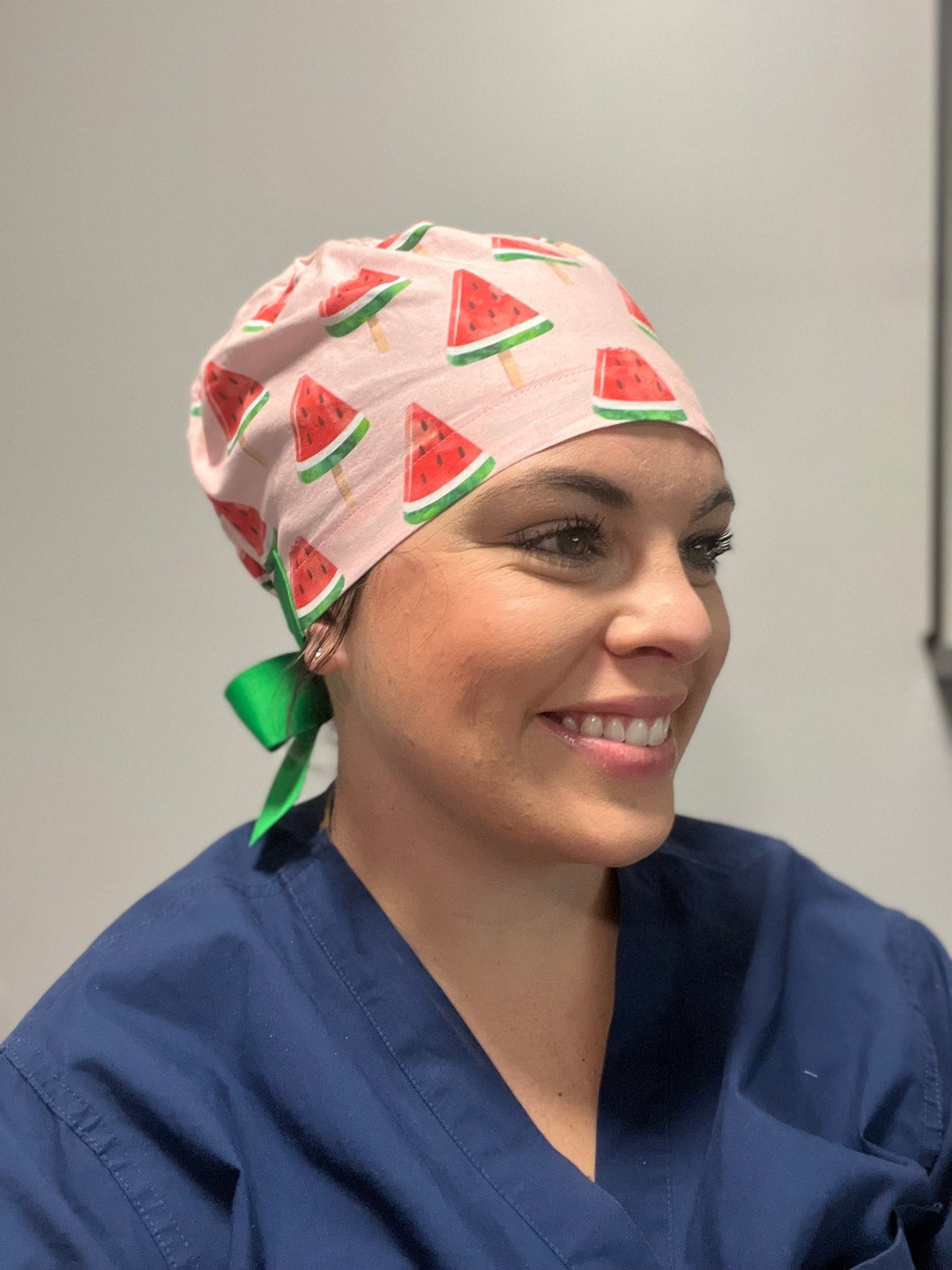Watermelon Scrub Cap, CRNA, Operating Room, Summer, Anesthesiologist