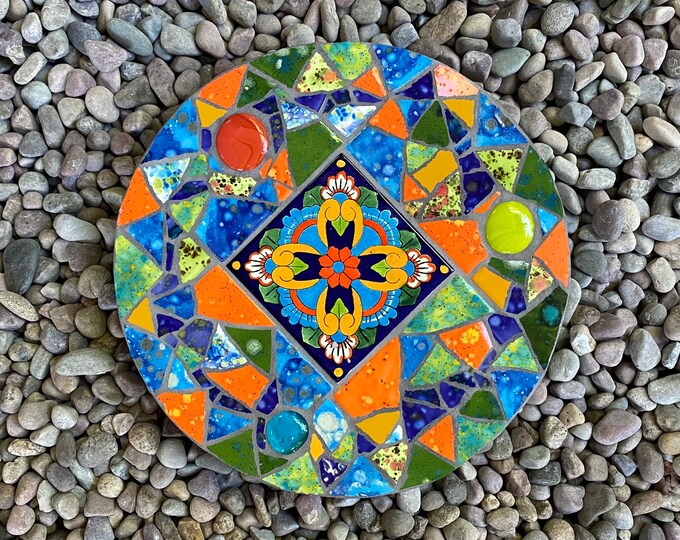 Talavera Mosaic Tile Stepping Stone Mosaic Art Stepping Etsy