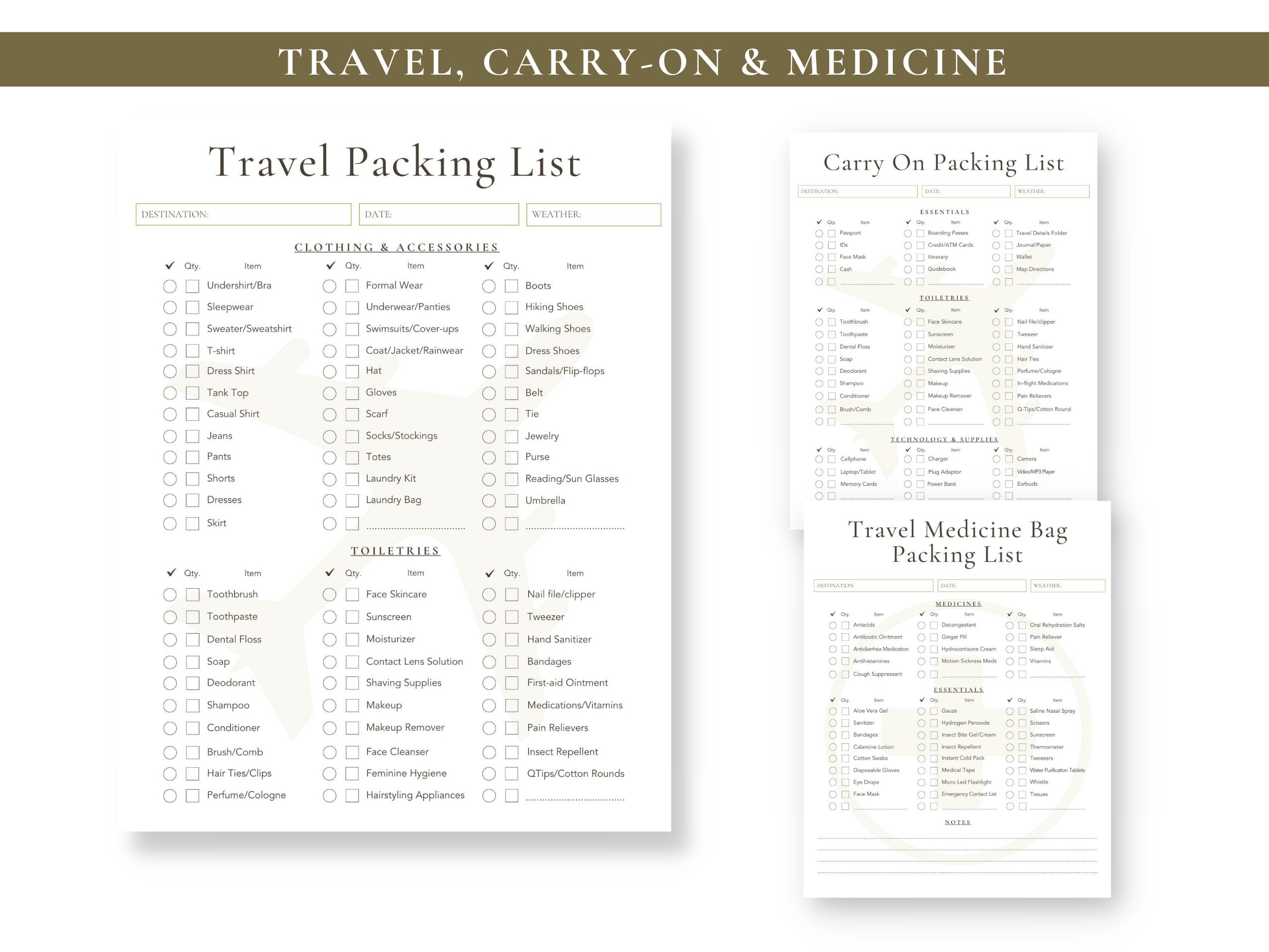 Repacking Bundle Design Packing List Bundle, Template, Digital Instant Printable Download - Etsy