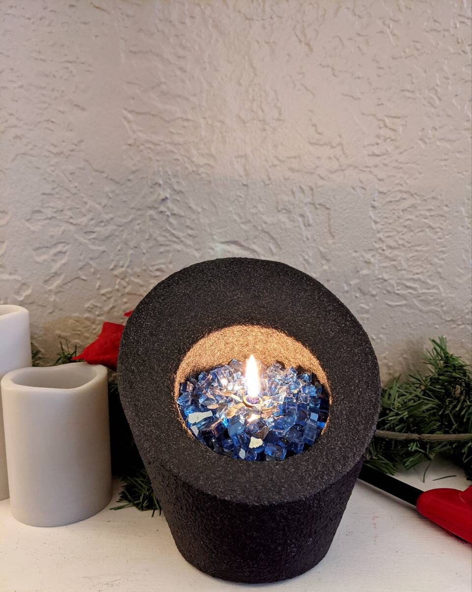Fire Pit Tabletop Fire Pit Fireplace Concrete Candle Etsy