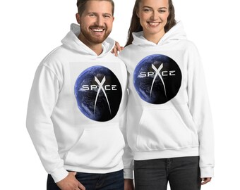 Spacex hoodie | Etsy Kinder Tesla in ruimte T shirt en Hoodie SpaceX Falcon | Etsy