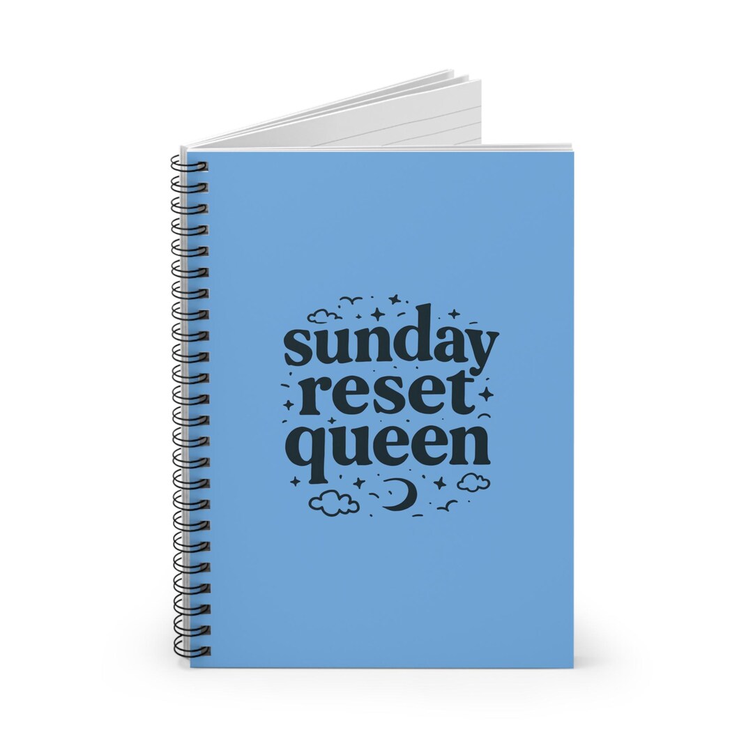 Sunday Service Notebook Motivational Spiral Notebook - Sunday Reset Queen | Perfect for ...