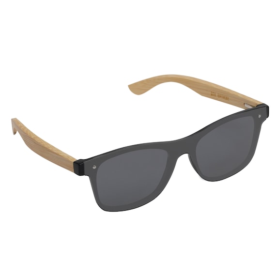 XXL Mens Extra Large Wooden Polarized Sunglasses for Big Wide Heads 155mm  One Piece Lens by ATX OPTICAL 