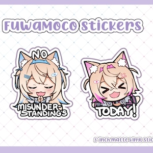 FuwaMoco Vinyl Stickers 3.0&quot;