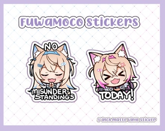 FuwaMoco Vinyl Stickers 3.0"