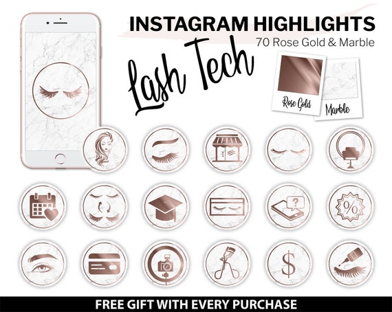 Lash Tech Instagram Story Highlight Icons Instagram Cover | Etsy