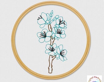 Art Deco Flowers - Design #8 Machine Embroidery File - Multi Color or Single Color - PES, HUS, VIP plus more formats