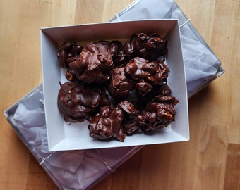 Chocolate Covered Peanuts Clusters - Multiple Flavors - Party Favors, St Patricks, Easter, Birthday, Wrapped, Gift