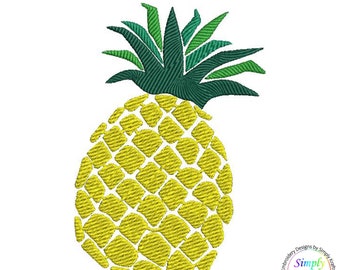 Traditional Pineapple Embroidery Design Machine 4x4 5x7 8x10 instant download Simply Kraftsy Design