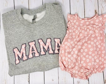 Mama Embroidered Baby Clothing Keepsake Sweatshirt. Cozy Mama Sweater Personalized Mama Shirt, Mother's Day Gift, Mother's Day Gift