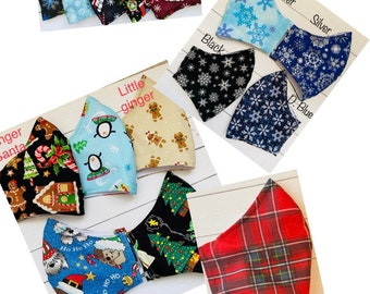 Christmas fabric face mask. Nose wire and filter pocket. Adjustable ear loops for perfect fit