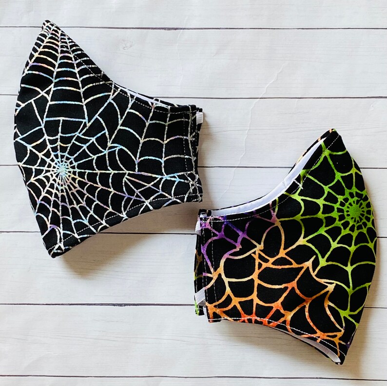 Halloween Fabric Face Mask. Nose Wire and Filter Pocket. Etsy