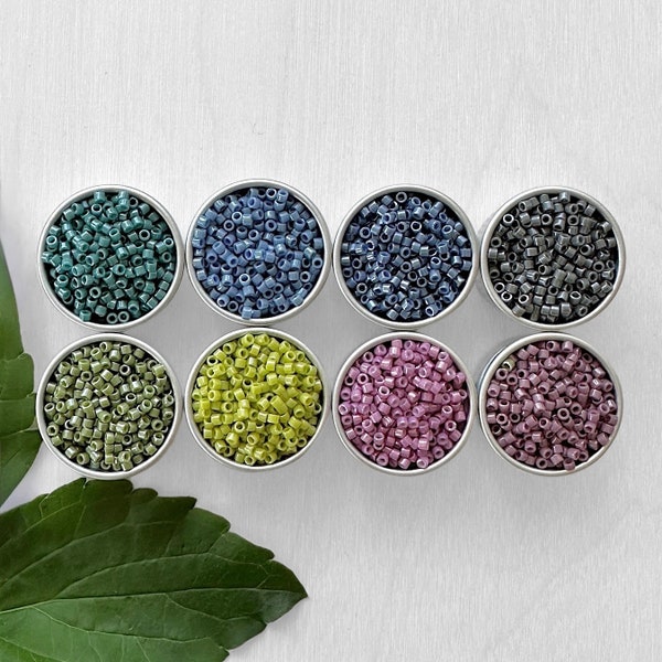 Miyuki Delica Bead Set | Succulent | Luster Finish Miyuki Delica Beads | Miyuki Seed Bead Set for Jewelry Making & Bead Weaving