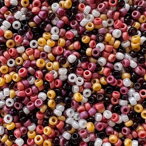Sunset Miyuki Bead Mix: Size 11 Seed Beads, Glass Bead Mix, Japanese Seed Beads, Rocailles, 2mm Beads, Bead Assortment, 20g