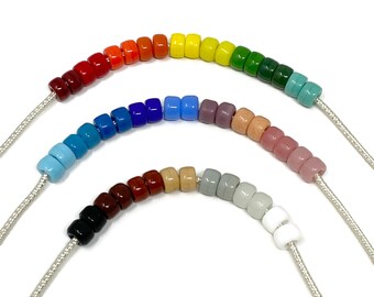 Beret w Copper Lining Large Hole Czech Glass Fire Polished Roller Beads 6x9mm ~ 10 Pcs