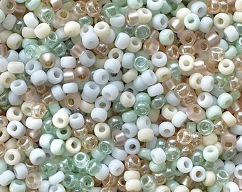 20g Miyuki 11/0 Seed Bead Mix | Serenity | 11/0 Miyuki Seed Beads for Jewelry Making, Bead Weaving, Bead Embroidery, Pastel Seed Beads