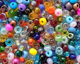 100g 6/0 Czech Seed Bead Mix | Confetti | 4mm Glass Beads, 6/0 Seed Beads, Czech Seed Beads, Rainbow Bead Mix, Mixed Beads, Bead Soup
