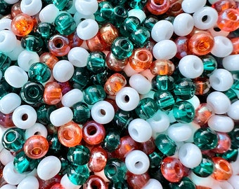 Canes 6/0 Czech Seed Bead Mix, Czech Seed Beads, 6/0 Seed Beads, 4mm Beads Mix, 100 grams