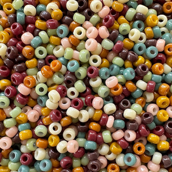 11/0 Miyuki Bead Mix: Boho Rainbow (20g) with Opaque Vintage 70's Bead Colors